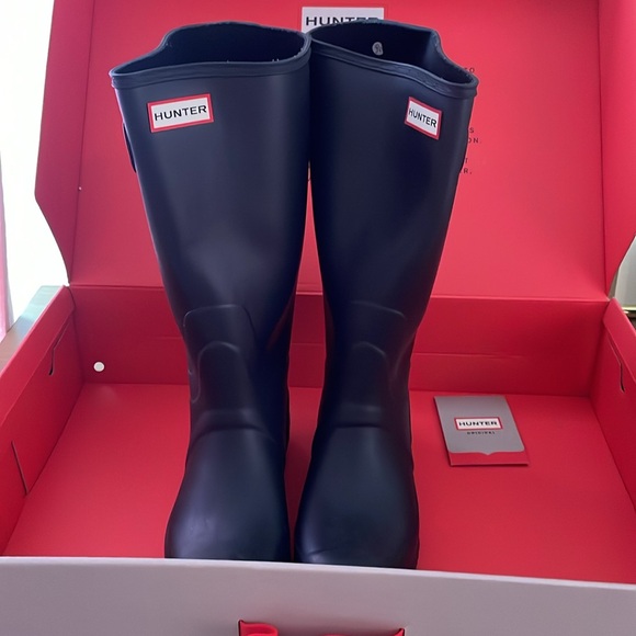 Hunter Black Original Tall Rain Boots - Picture 2 of 6